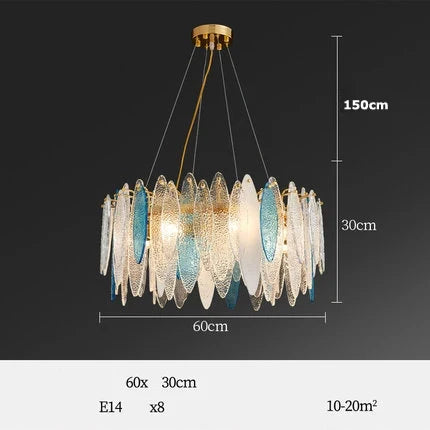 lustre led art déco en fer et verre design élégant pour éclairage moderne
