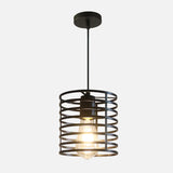 Retro Iron Cage Pendant Ceiling light Multi-Layer Round Surround Body, E27 220V Output Support Vintage Hanging Lamp