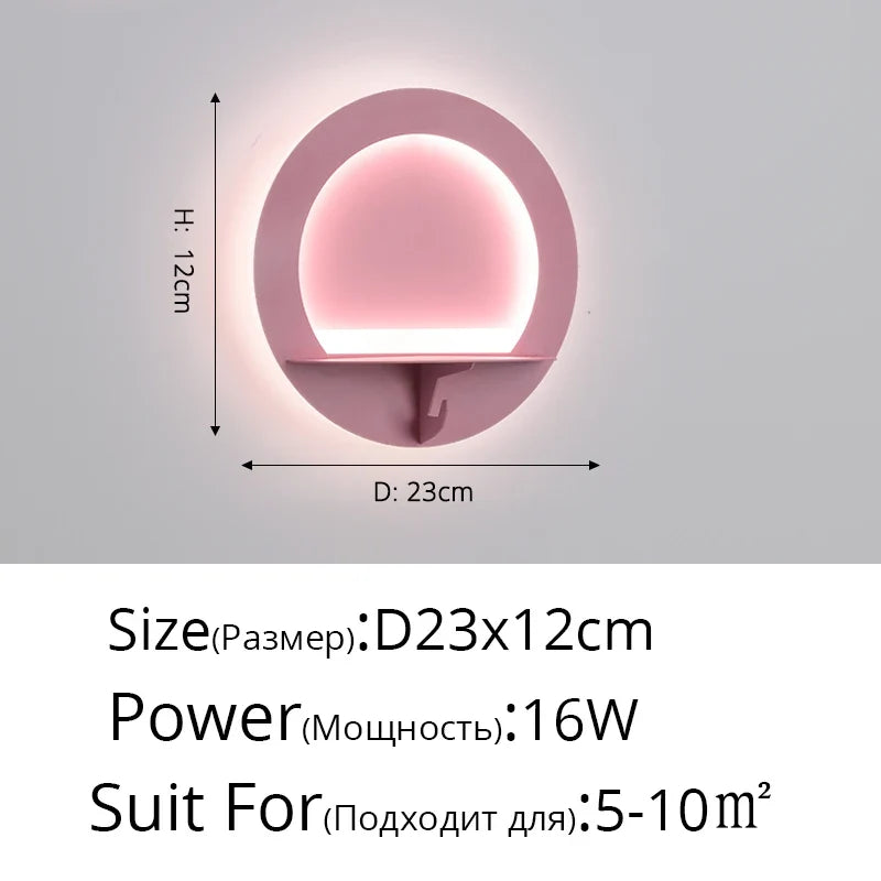 applique murale led moderne économie d'énergie étagère nordique