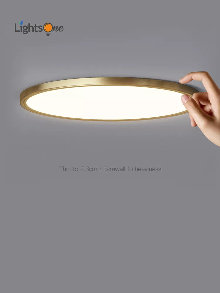 plafonnier cuivre design moderne minimaliste décoratif