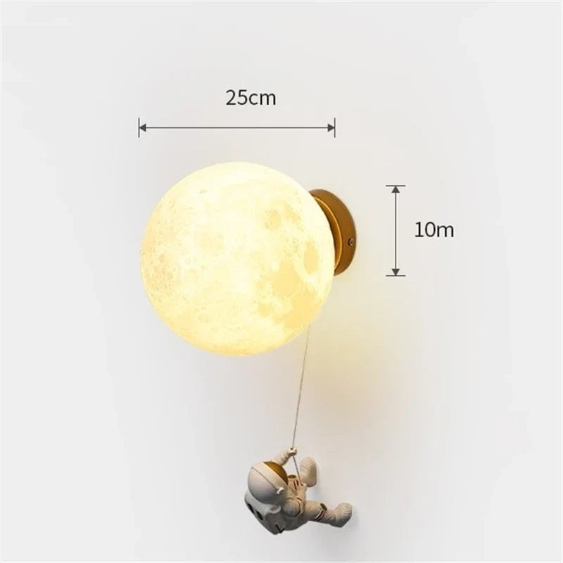 applique murale astronaute moderne pour chevet d'enfant décoration étoile lune