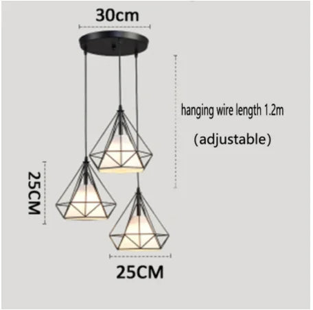 2022 New Nordic aisle diamond chandelier simple modern retro wrought iron living room dining room led ceiling chandelier