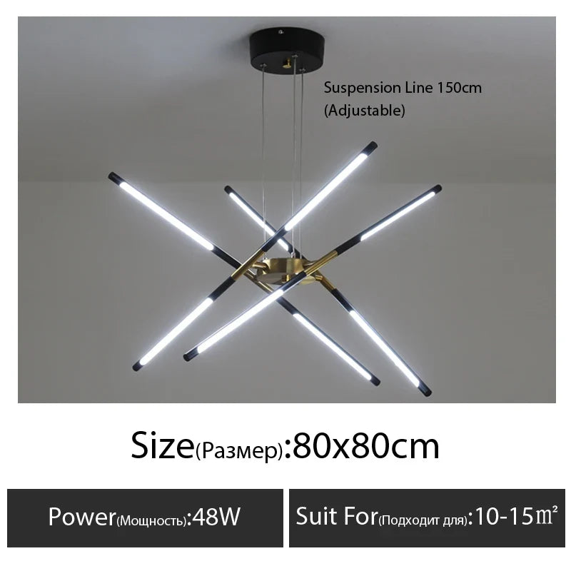 Light luxury style Nordic restaurant chandelier, simple modern atmosphere creative living room bedroom lighting net red led lamp