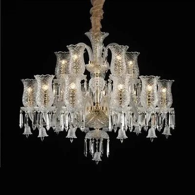lustre en cristal européen pour décoration moderne et élégante