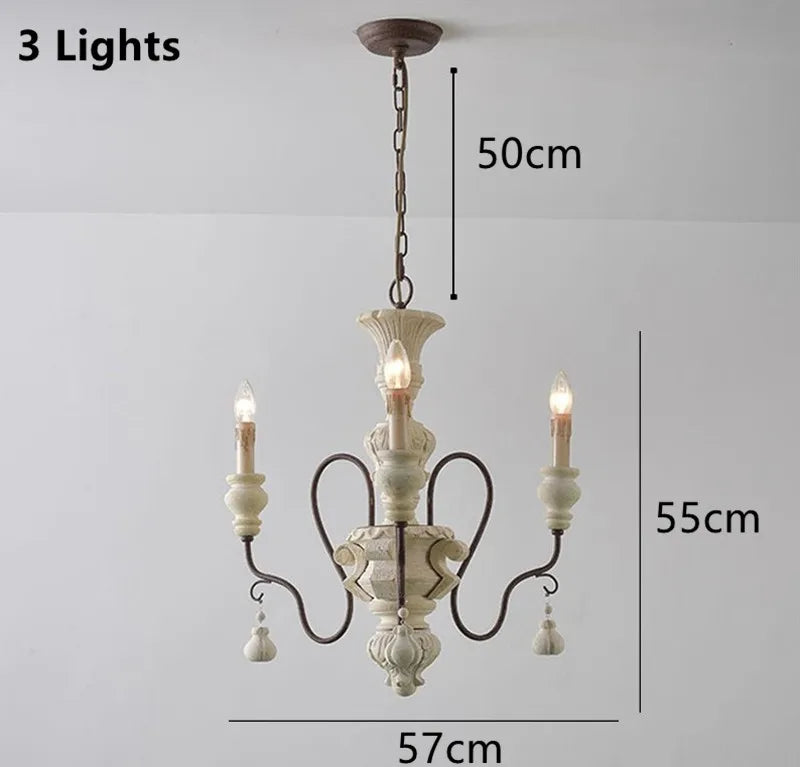 lustre suspendu en fer et bois vintage style industriel