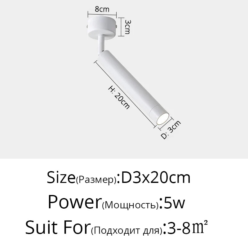 projecteur led rond carré surface montée angle réglable