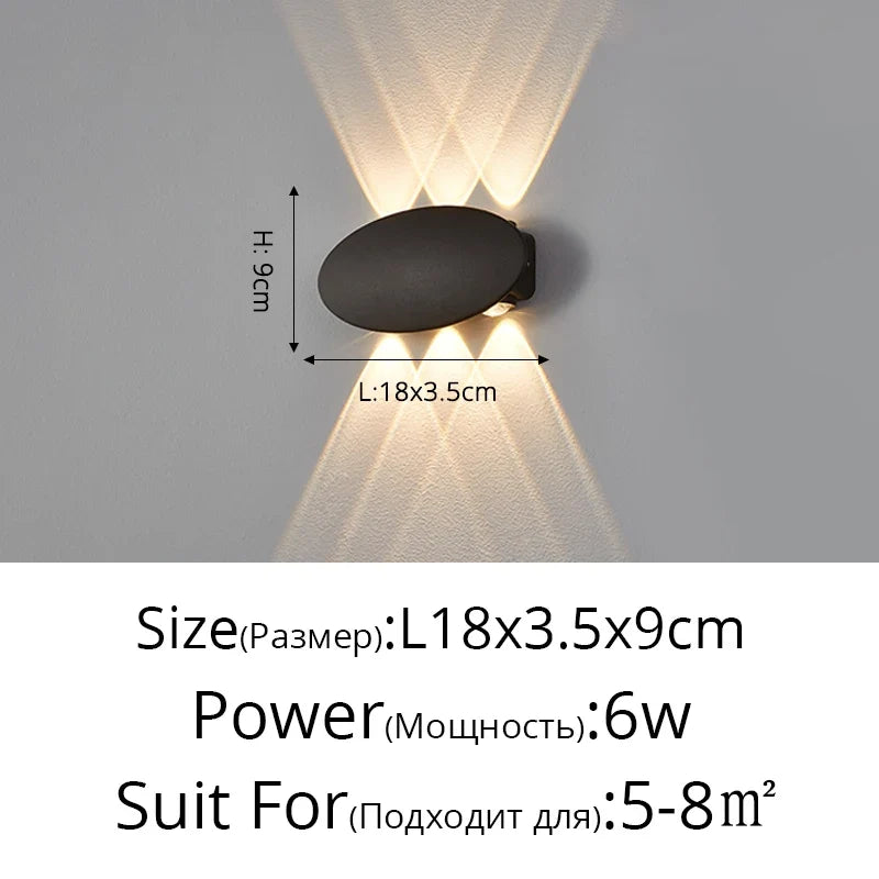 applique murale led moderne imperméable pour extérieur minimaliste