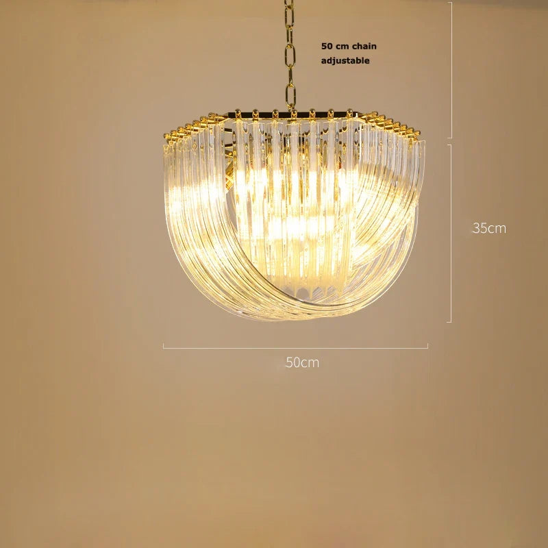 lustre suspendu design en chrome et argent pour éclairage moderne