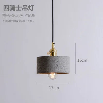 suspension industrielle en ciment pour table et bar