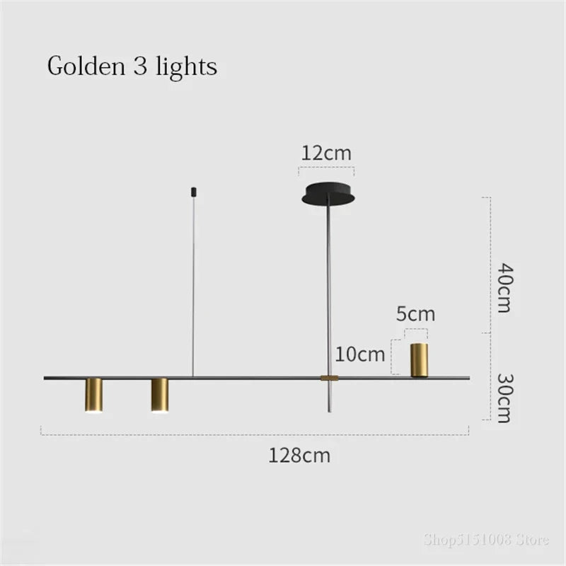 lustre simple led moderne pour café restaurant