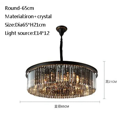 lustre moderne en cristal pour restaurant et bar élégant
