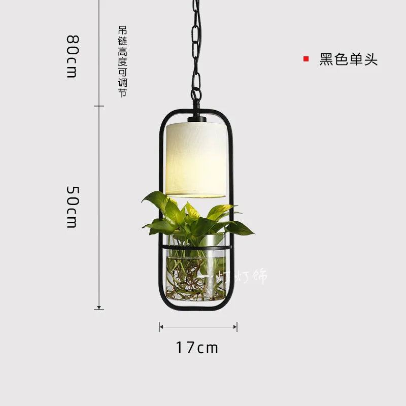 suspension moderne en forme de plante chinoise pour bar et restaurant