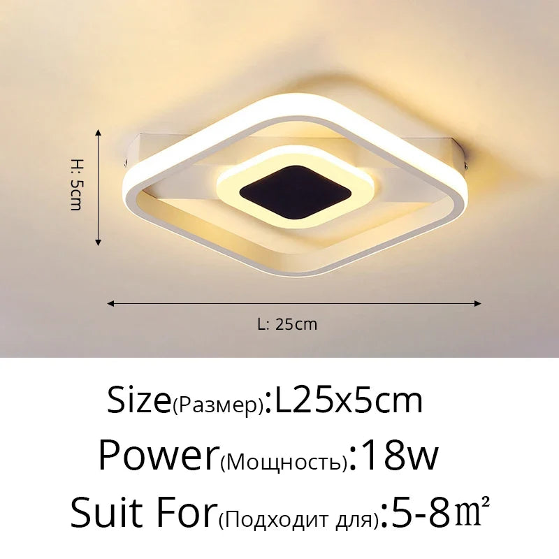 lustre luminaire led acrylique mince pour décoration maison