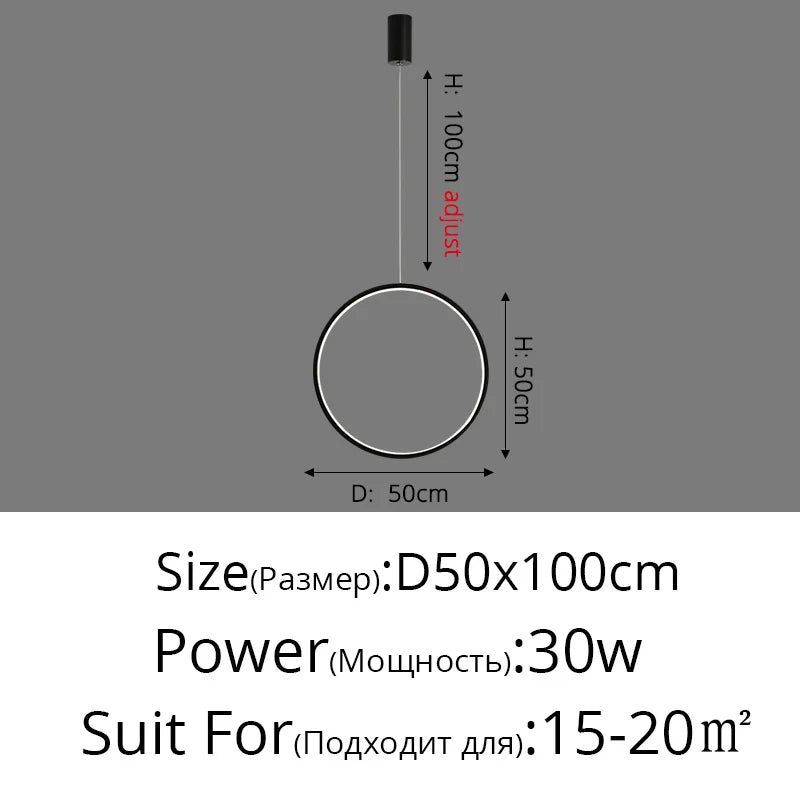 suspension circulaire moderne idéale pour bar ou cuisine