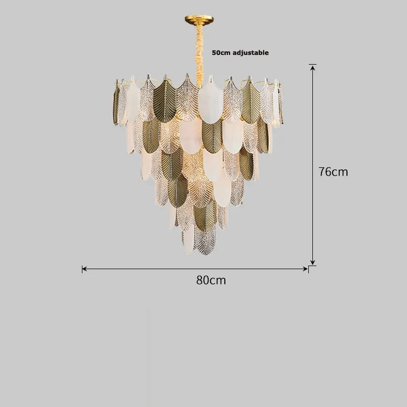 lustre design art déco moderne en acier inoxydable à led