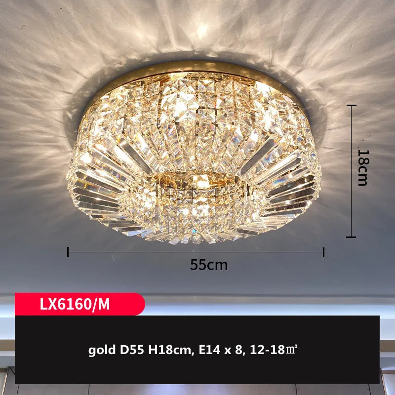lustre led en cristal luxueux moderne et brillant