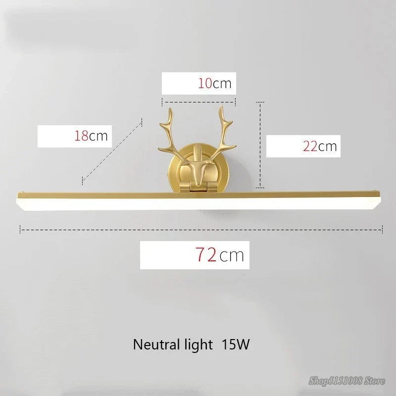 lumière led étanche pour miroir de salle de bain nordique