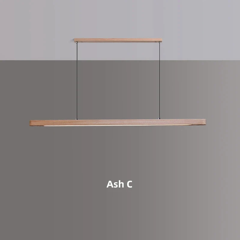 suspension en bois avec lumière led pour table à manger