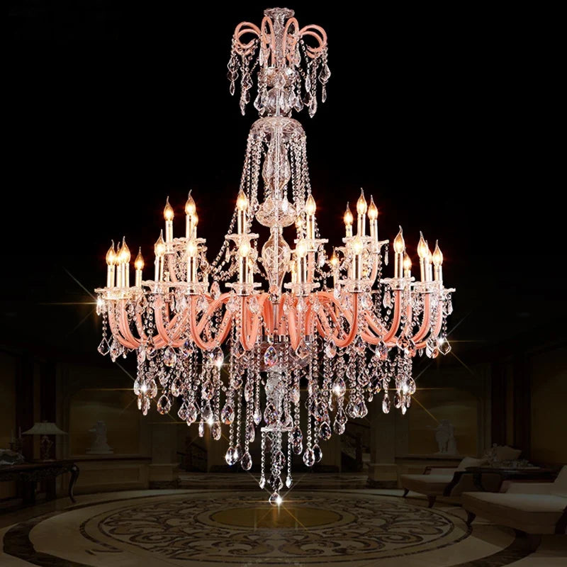 lustre moderne en cristal pour décoration intérieure élégante