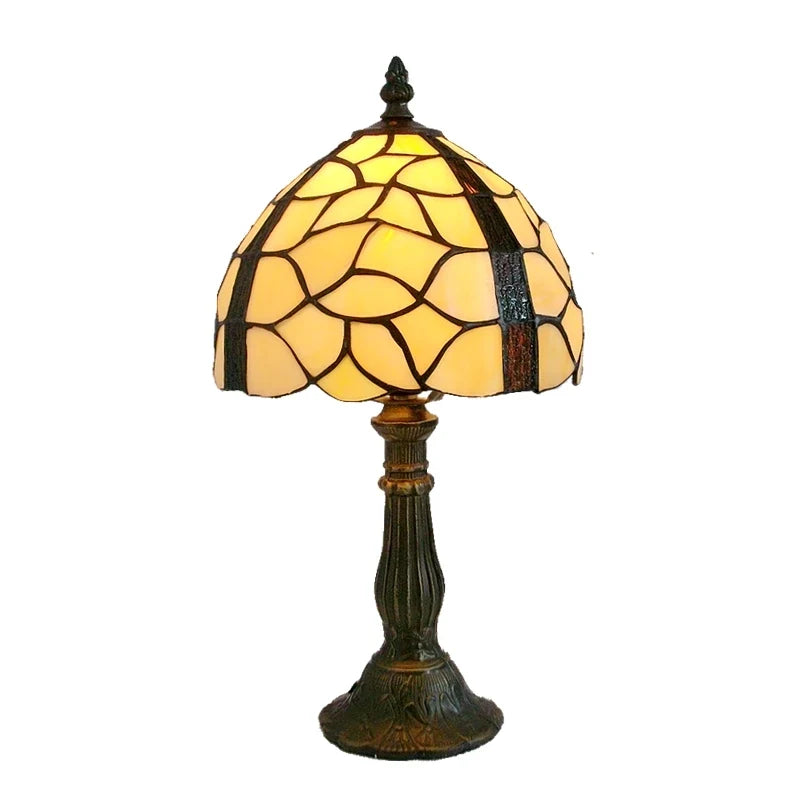 lampe de bureau vintage tournesols en verre tiffany pour cadeaux