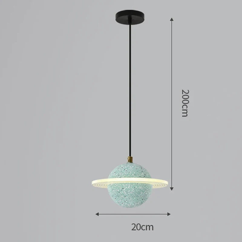 suspension en résine planet pour décoration intérieure moderne