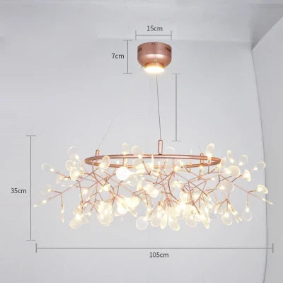 suspension led art déco en acier inoxydable et acrylique