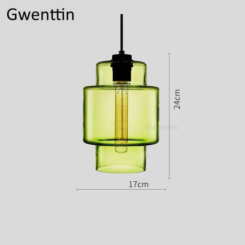 suspension moderne en verre teinté pour décoration intérieure