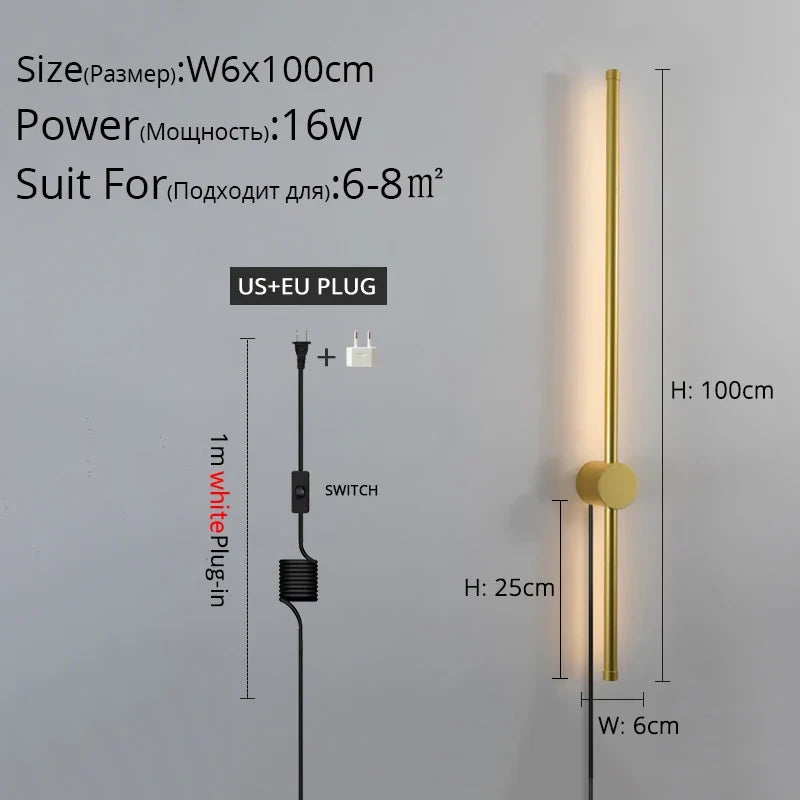 Simple avec prise 	 applique murale LED moderne lumières salon étude chambre chevet couloir allée salon cuisine lampe éclairage intérieur