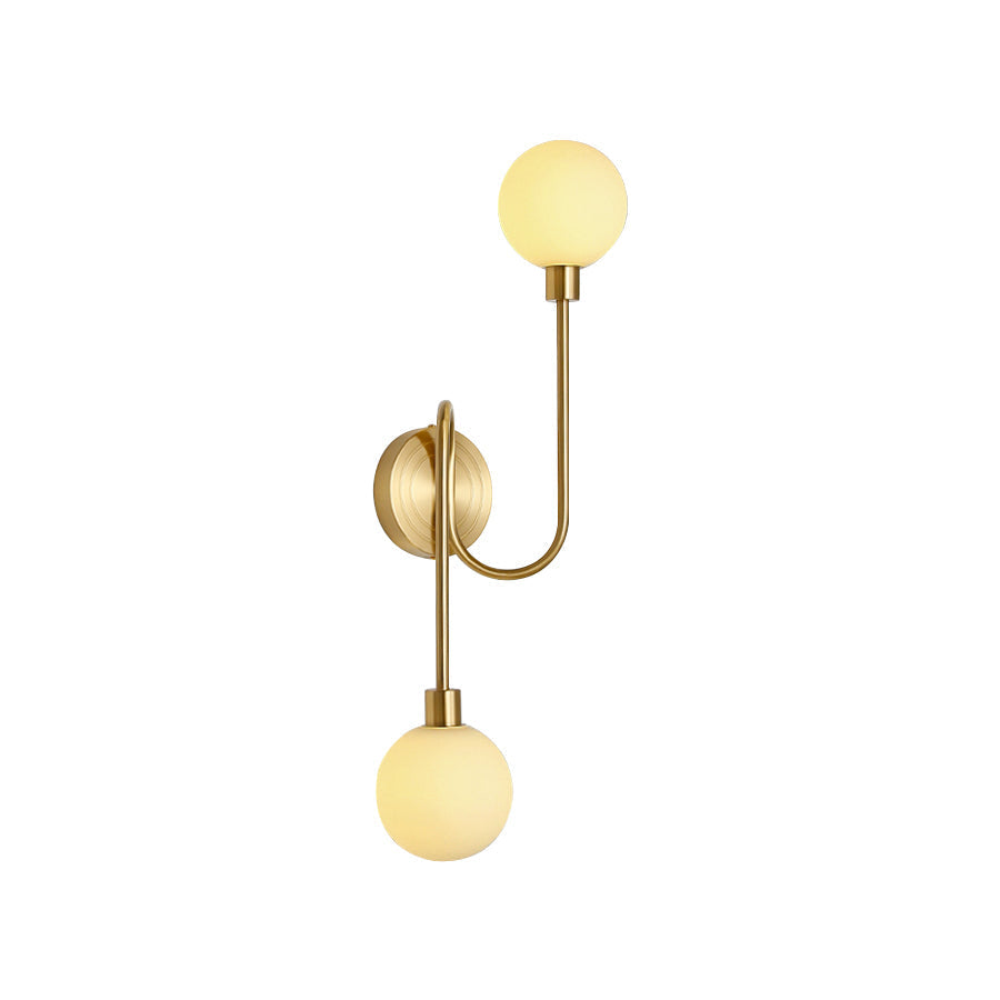 Applique Murale en Verre et Laiton Armé Minimaliste Moderne — Lumignon