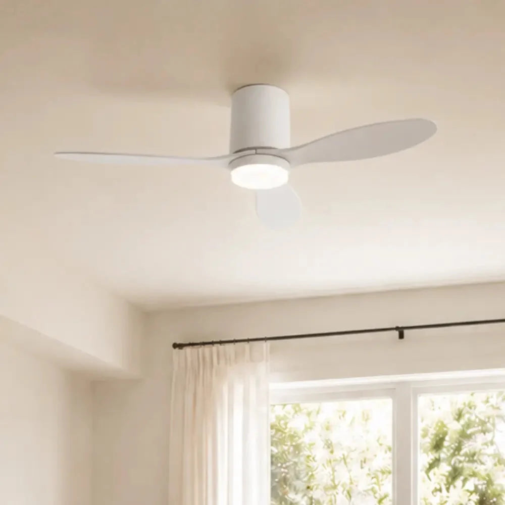 Ventilateur de Plafond Silencieux Blanc Moderne LED — Catalpa