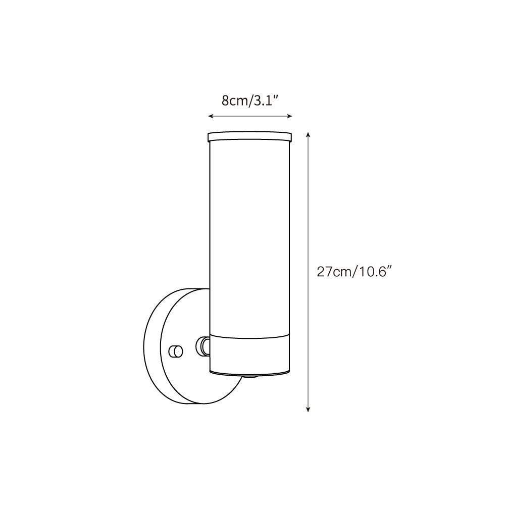 Applique en laiton avec tube cylindrique en albâtre — Muscade