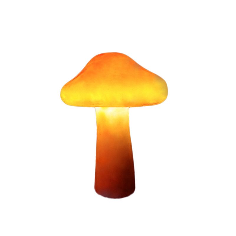 Lampe de jardin en forme de champignon en résine orange — Rondelle