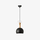 Suspension moderne de couleur et tige en bois