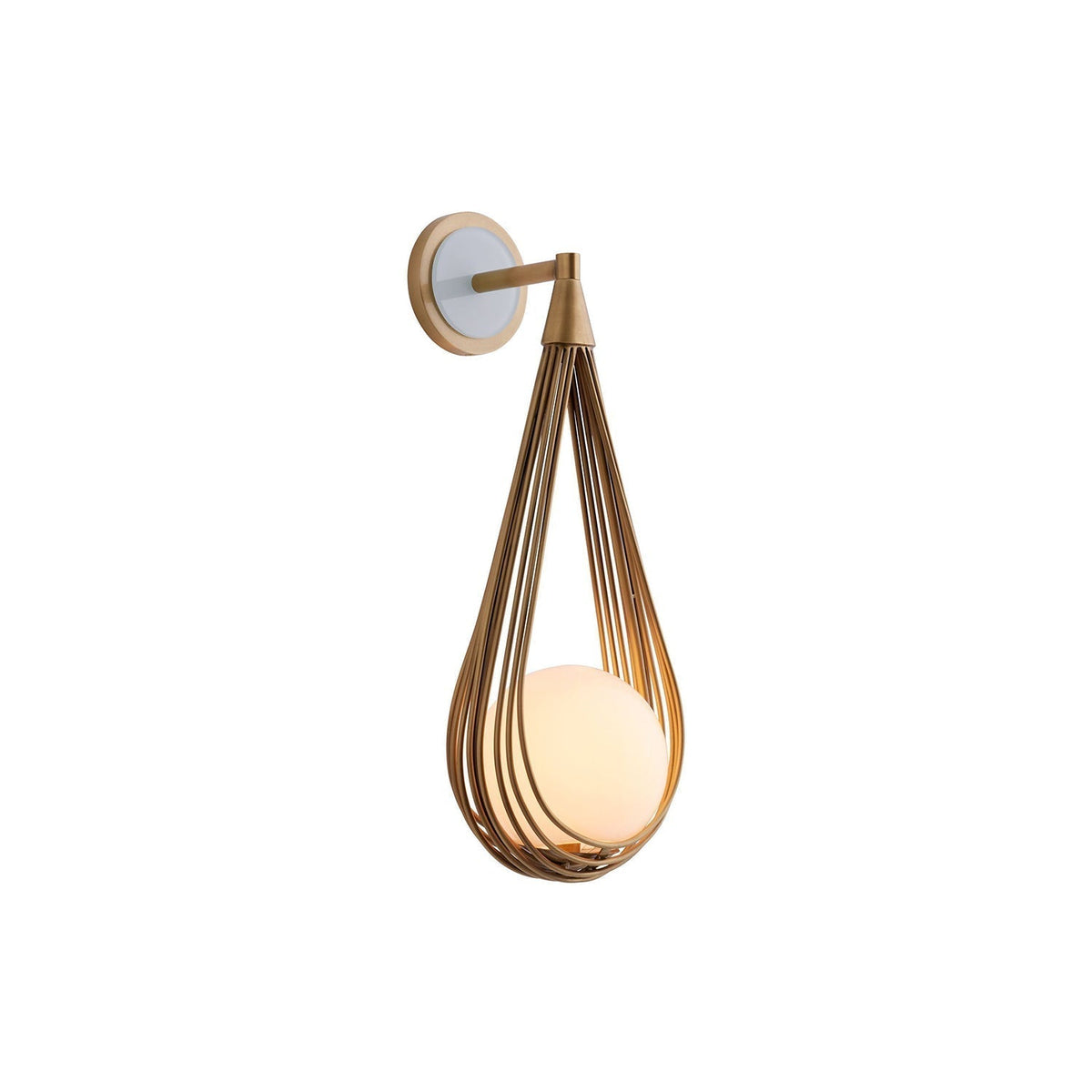 Applique Murale Laiton Verre Minimaliste Moderne — Varangue