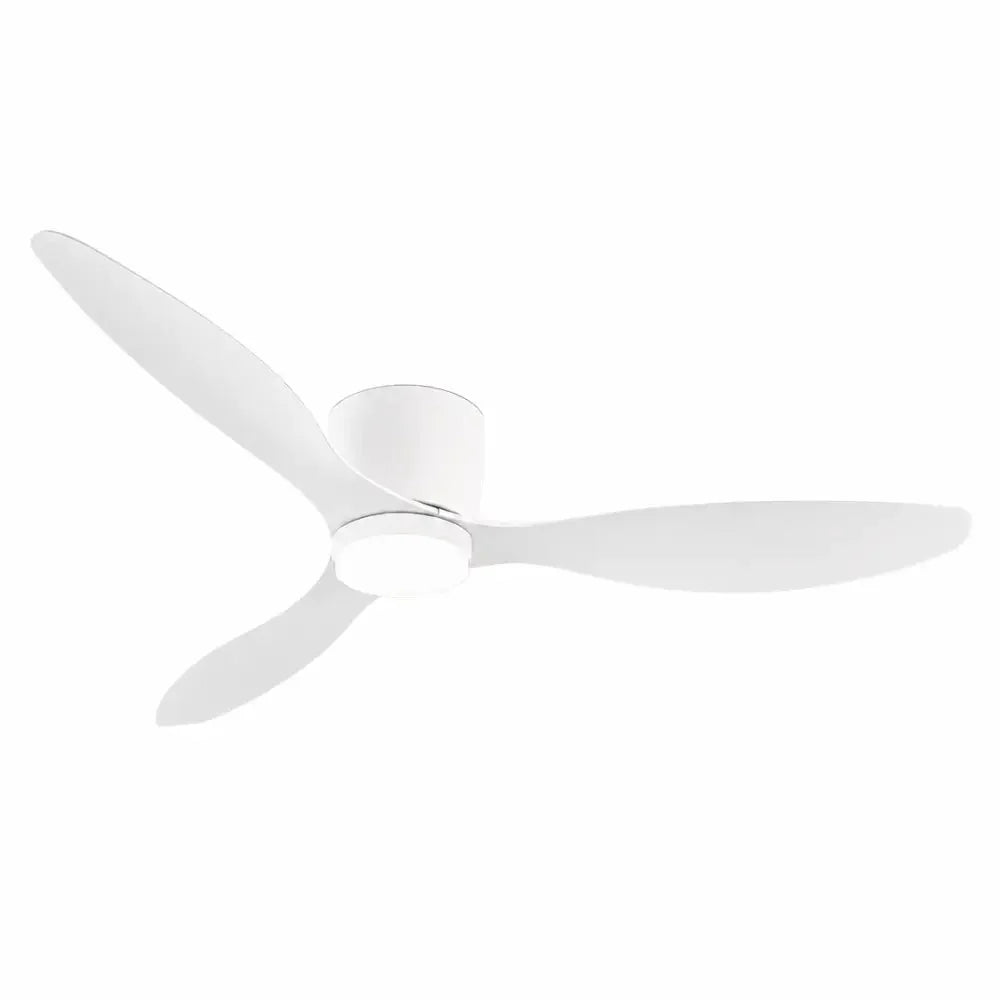 Ventilateur de plafond blanc à trois pales et lampe LED — Catalpa