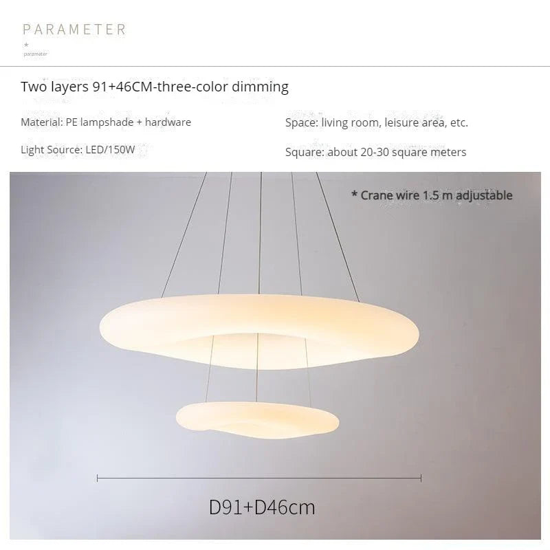 lustre moderne nordique nuage led décoration suspendue