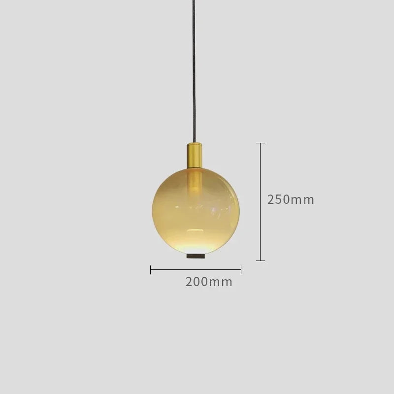 Italy Stained Glass Ball Pendant Lights for Living Room Decoration Kitchen Led Hanging Lamp Bedroom Bar Suspension Luminaire