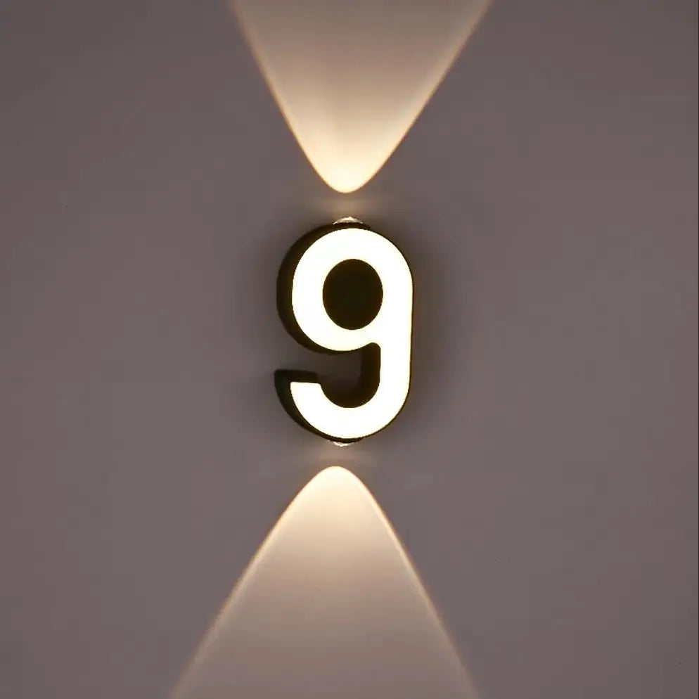 applique murale LED numéro de chiffre intérieur et extérieur IP65 étanche moderne minimalisme Style aluminium porche lumières de jardin