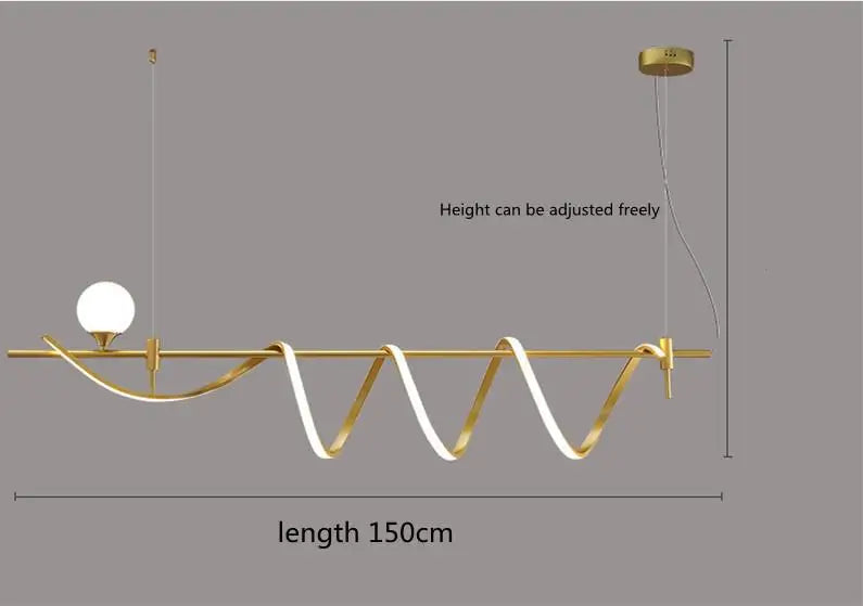 lustre en forme de verre blanc avec éclairage led intégré