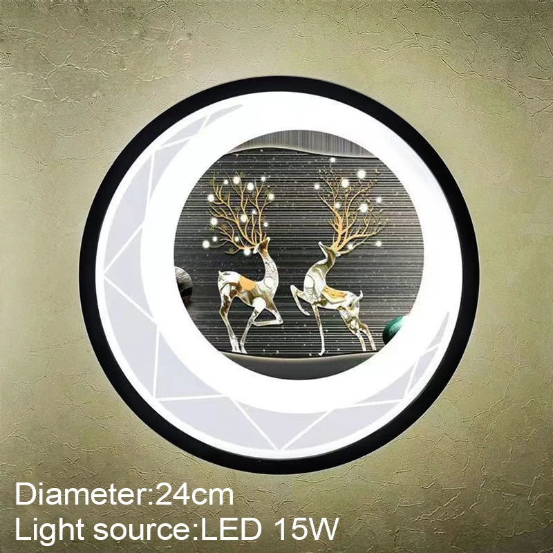 Applique murale LED moderne et ronde