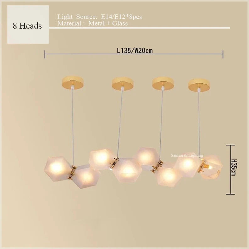 2024 Modern LED Chandelier Nordic Home Decoration  Club Front Desk Hanging Light Office Restaurant Ceiling Chandelier
