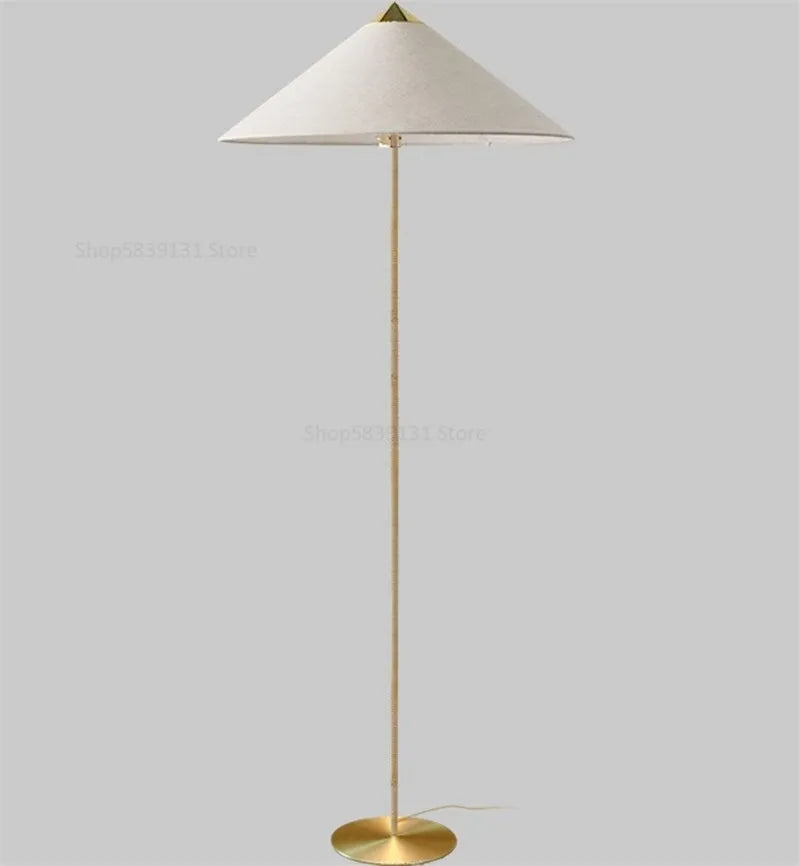 lampadaire led moderne nordique tissé à la main en bambou rotin