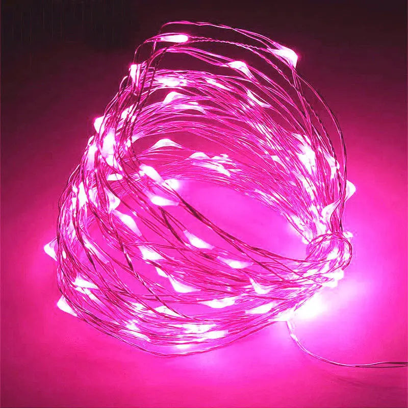 guirlande lumineuse led en fil de cuivre pour décorations de fête