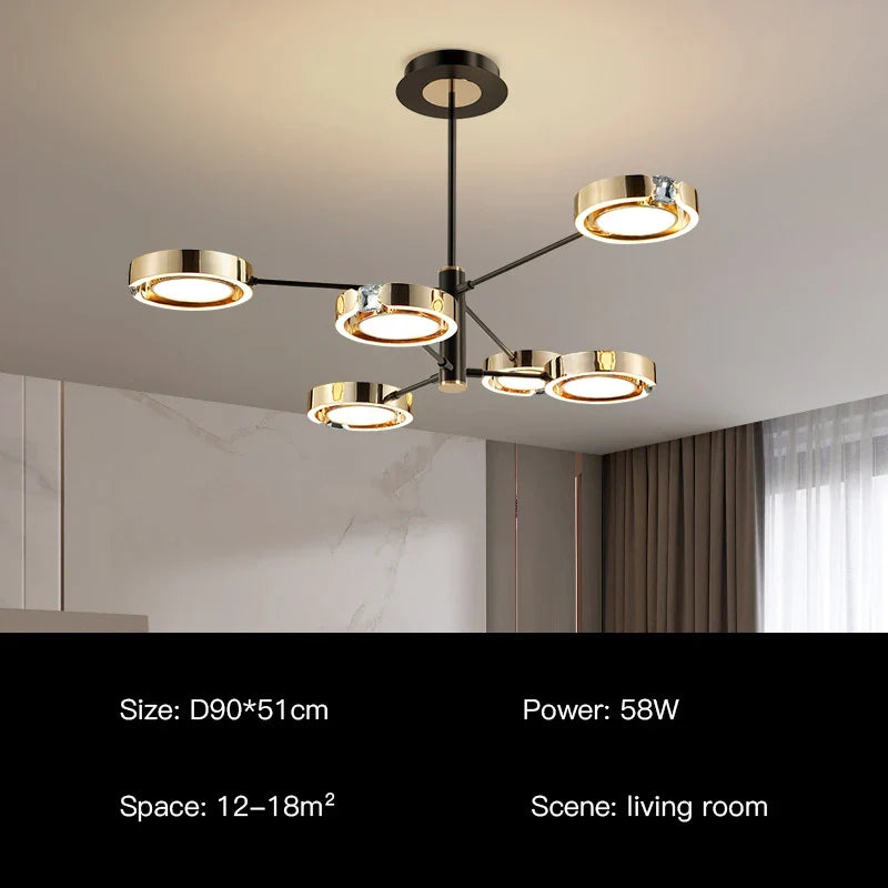 suspension led moderne au design minimaliste élégant pour intérieur