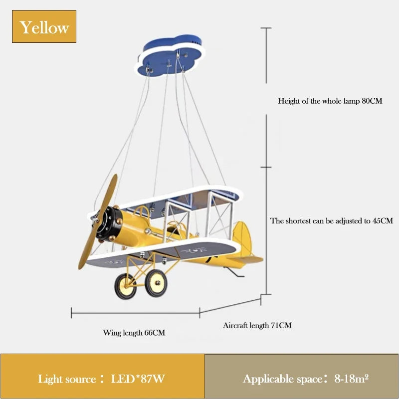 lustre créatif avion hélicoptère pour chambre enfant moderne