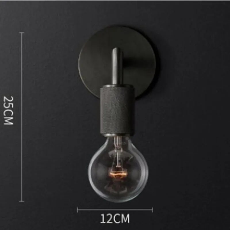 applique murale à led avec abat-jour en verre et métal