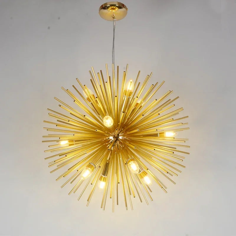 lustre boule hérisson décoration maison style nordique lumineux