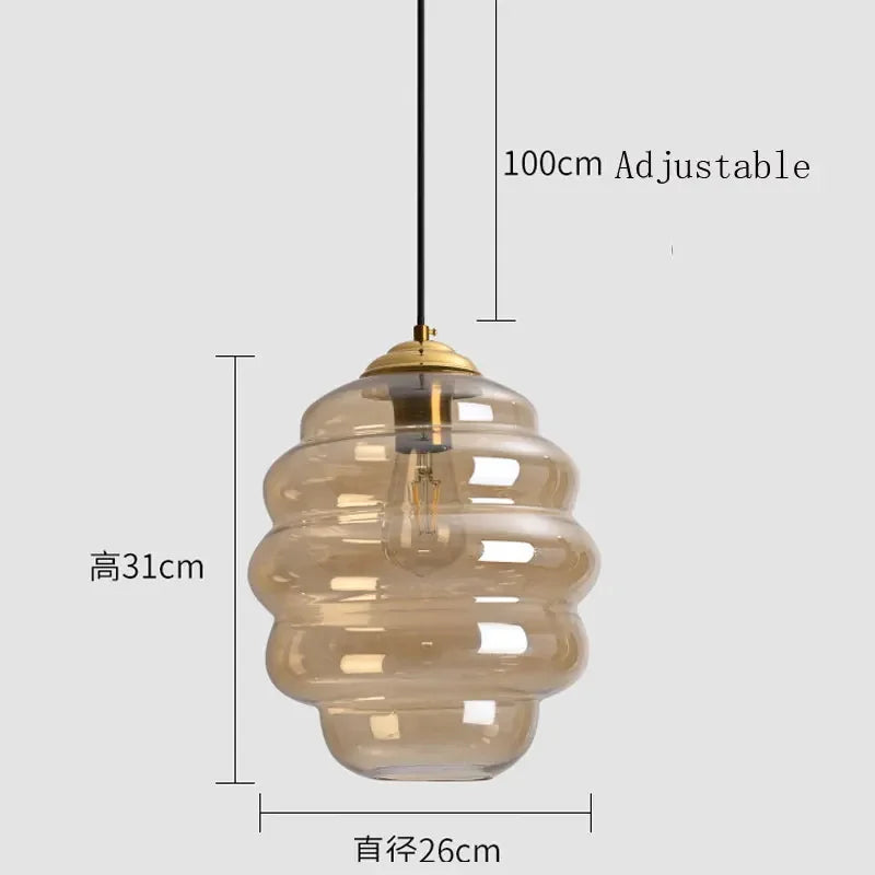lustre moderne en verre pour cuisine et restaurant