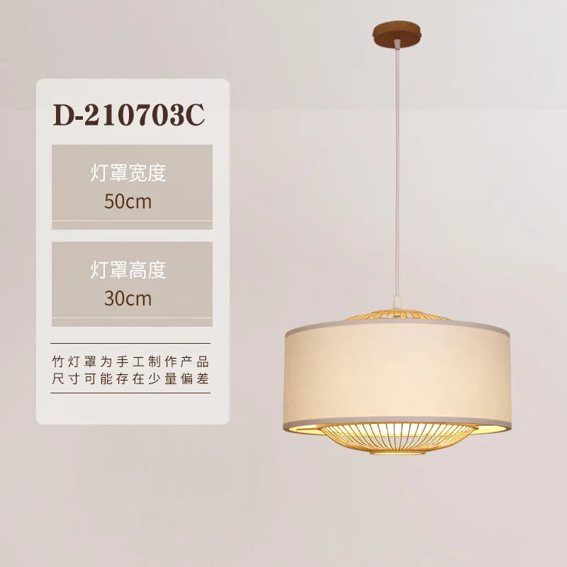 lustre en bambou style japonais pour intérieur zen