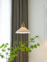 Lustre en céramique japonais éclairage pour cuisine salle à manger Restaurant Bar chevet nordique luxe Led lustre plafonnier